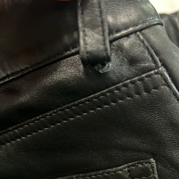 GAP Butter Soft Black Leather Pants - Picture 6 of 6